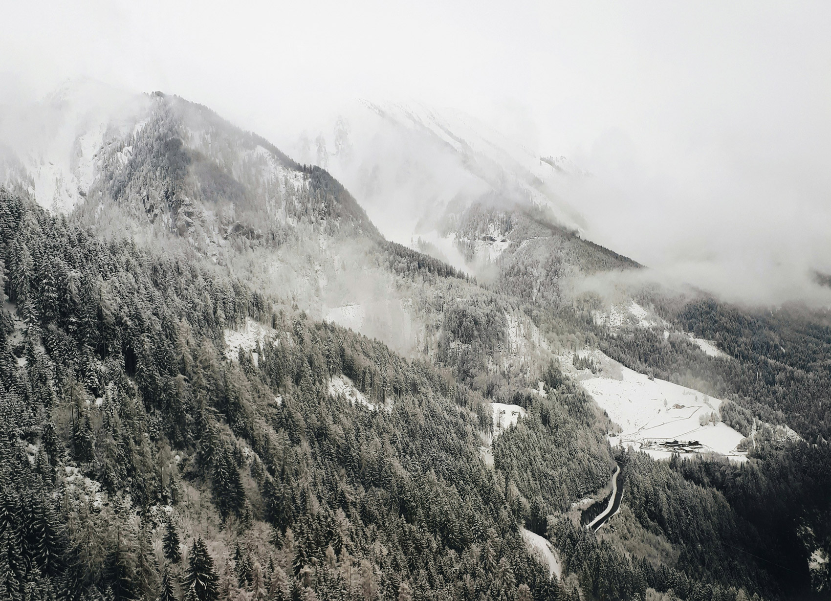 Mountain in mist
